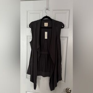 Harper Gray Sleeveless Open Front Cardigan Size Medium
